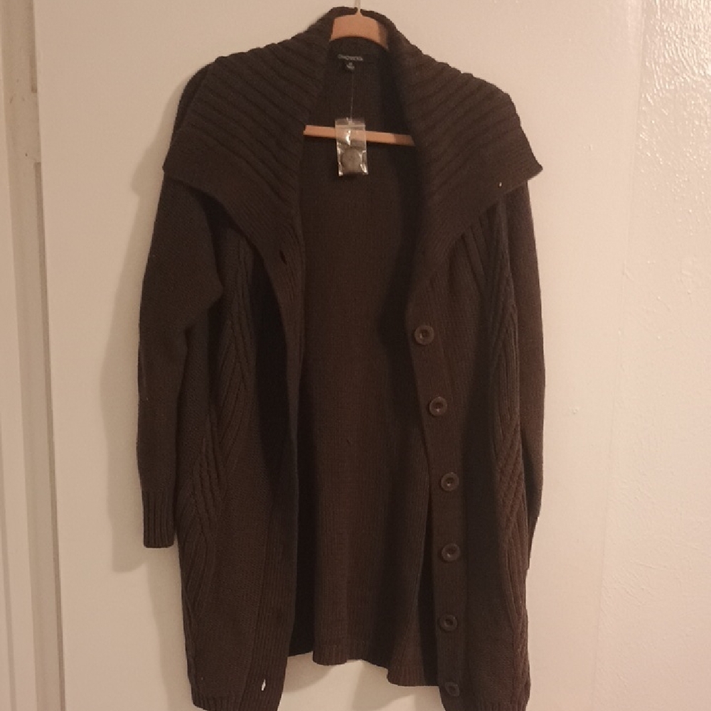 Brown Cable Knit Women's Sweater